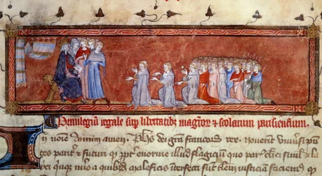 Filippo Augusto (1165 - 1223) consegna il primo privilegio