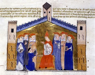 Papa Giovanni XXII di Avignone riceve dall