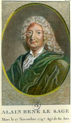 Ritratto di Alain Rene Lesage, scrittore francese