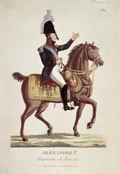 Ritratto di Alessandro I (incisione colorata)