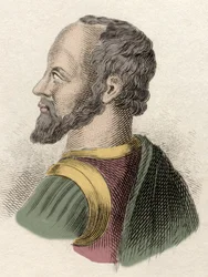 Ritratto di Anne de Montmorency, Duca di Montmorency (1492-1567), militare, statista e diplomatico francese. Incisione del XIX secolo