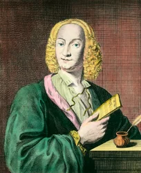 Ritratto di Antonio Vivaldi (1678-1741), compositore italiano. Incisione del XVIII secolo. Collezione privata