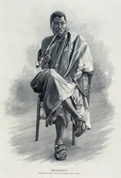 Ritratto di Behanzin (1844-1900), re del Dahomey (attuale Benin)