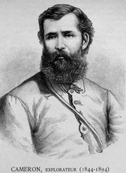 Ritratto di Cameron, Esploratore (1844-1894) - incisione del XIX secolo