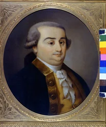 Ritratto di Cesare Bonesana, Marchese di Beccaria (1738 - 1794), giurista italiano. Dipinto anonimo del XVIII secolo. Museo di Milano