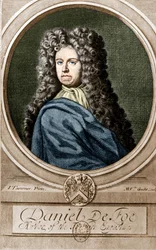 Ritratto di Daniel Defoe (1660 - 1731), scrittore e giornalista inglese, autore del romanzo 