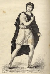 Ritratto di François-Joseph Talma (1763-1826), attore francese. Incisione del XIX secolo