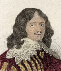 Ritratto di Lucius Cary (circa 1610-1643), 2° Visconte Falkland, politico, militare e scrittore inglese. Incisione del XIX secolo