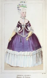Ritratto di Mademoiselle de Fontenay o Teresa (Theresa o Terezia) Cabarrus, conosciuta come Madame Tallien (Talien) (1773-1835), Marchesa di Fontenay. Incisione del 1830