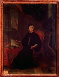 Ritratto di Martin Gerbert von Hornau, teologo, storico e scrittore di musica tedesco. Dipinto anonimo del XVIII secolo