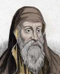Ritratto di Origene (Origene Adamantius) teologo del Periodo Patristico (185-253). Incisione del XIX secolo.
