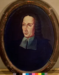 Ritratto di Ottavio Pitoni (1657-1743) compositore italiano. Dipinto anonimo. XVIII secolo. Bologna, civico museo musicale