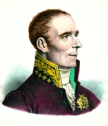 Ritratto di Pierre Simon, Marchese de Laplace (1745-1827) astronomo. Incisione del XVIII secolo. Collezione privata