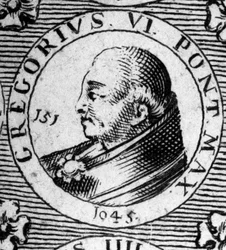 Ritratto di Papa Gregorio VI (morto nel 1048).