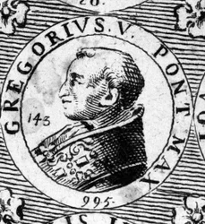 Ritratto di Papa Gregorio V (996-999).