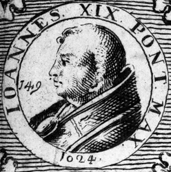 Ritratto di Papa Giovanni XIX (1024-1032).