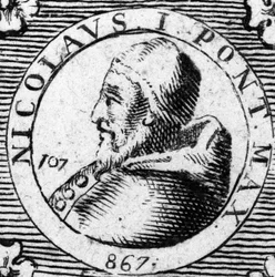 Ritratto di Papa San Nicola I il Grande (858-867)