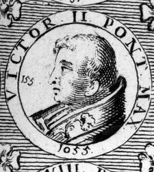 Ritratto di Papa Vittore II (o Vittore 2, morto nel 1057).
