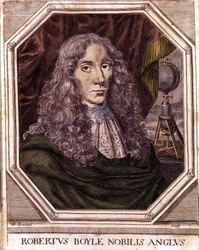 Ritratto di Sir Robert Boyle, fisico e chimico anglo-irlandese
