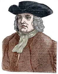 Ritratto di William Penn (1644-1718) Fondatore della Pennsylvania. Riformatore religioso inglese e pubblicista
