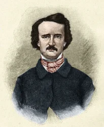 Ritratto dello scrittore americano Edgar Allan Poe (1809 - 1849)