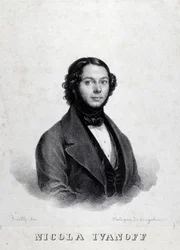 Ritratto del cantante russo Nicola Ivanoff (Nikolaj Kuzmiv Ivanov 1810-1880).