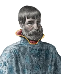 Ritratto del conquistador spagnolo Juan Ponce de Leon (1460-1521), esploratore della Florida - Ritratto di Juan Ponce de Leon - esploratore spagnolo