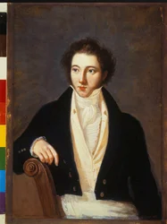 Ritratto del compositore Vincenzo Bellini (1801-1835). Dipinto anonimo. Museo del Teatro alla Scala. Milano
