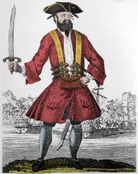 Ritratto del pirata Edward Teach detto Barbanera