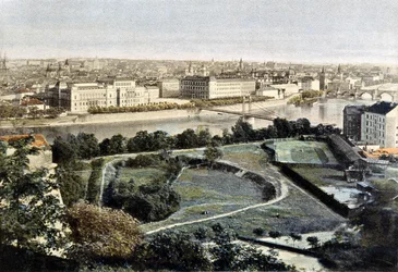 Praga, vista generale, fine XIX secolo