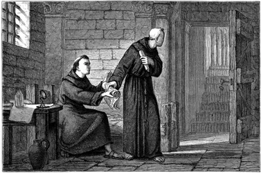 Roger Bacon nella sua cella a Parigi