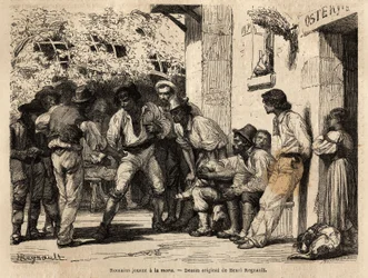 Romani che giocano alla mora