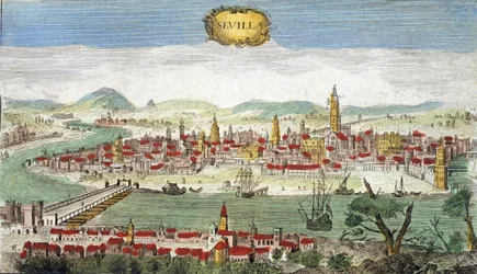 Siviglia - Veduta di Siviglia - Spagna XVIII secolo