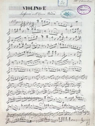 Spartito per il primo violino di Medea, opera di Luigi Cherubini