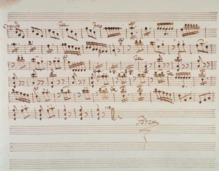 Pagina di spartito per il primo violino nell