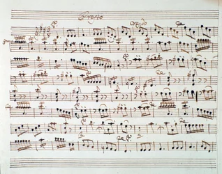 Pagina di spartito per il primo violino nell