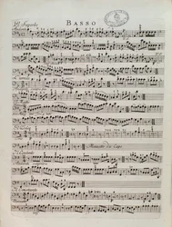 Pagina di spartito della Sinfonia Periodica di Karl Ditters von Dittersdorf