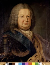 Stanislao Leszczyński (Stanislao I, Re di Polonia) (1677 - 1766). Dipinto. Parigi, Biblioteca Polacca