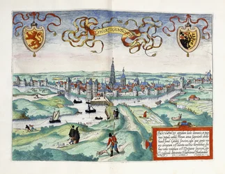La città di S-Hertogenbosch, Paesi Bassi, 1588