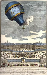 Il globo aerostatico costruito a Versailles nel 1783