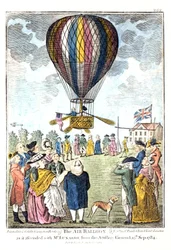 "Il pallone aerostatico mentre ascendeva con Mr Lunardi dal campo di artiglieria, 15 settembre 1784"