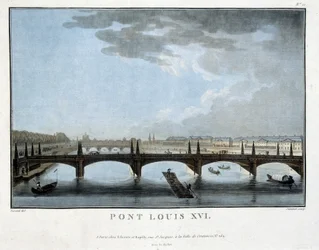 Il ponte Luigi XVI - incisione