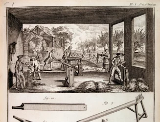 La coltivazione della canapa - in “Encyclopédie” di Denis Diderot e Jean Le Rond d