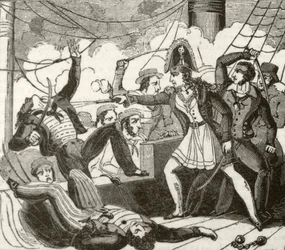 La pirata femmina che abborda la nave inglese 