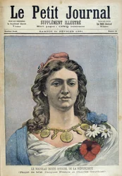 Il nuovo busto ufficiale della Repubblica (Marianne) - in "Le Petit Journal" del 21/02/1891