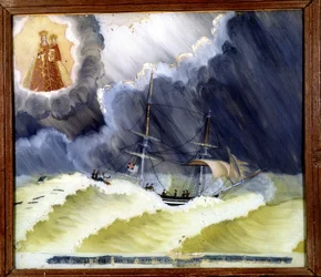 Nave in difficoltà - ex-voto di Notre Dame de Laghet