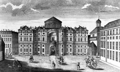 Veduta di Palazzo Carignano a Torino