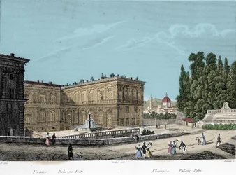 Veduta di Palazzo Pitti a Firenze. XIX secolo