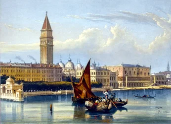 Veduta del Canal Grande e Piazza San Marco. Venezia