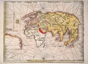 Mappa del mondo secondo Tolomeo